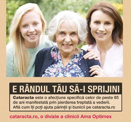 Cataracta netratata poate duce la orbire