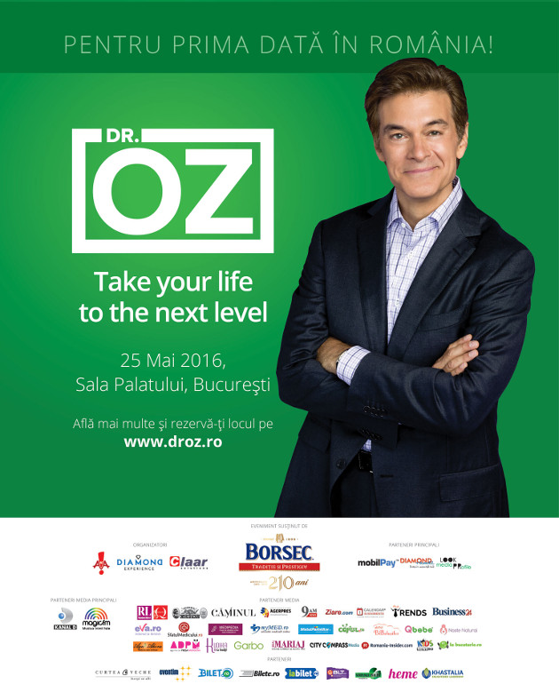 Dr. Oz in Romania 25 Mai 2016. Conferinta - Take your life to the next level