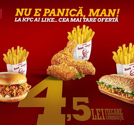 Nu e panica, man! La KFC ai like... cea mai tare oferta