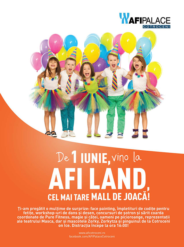 De 1 Iunie, AFI Palace Cotroceni este cel mai tare mall de joaca