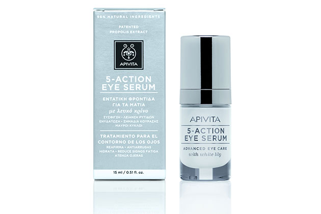 Sterge natural semnele imbatranirii din jurul ochilor. APIVITA lanseaza 5-Action Eye Serum, cu extract de crin alb