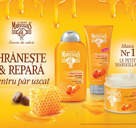 Bucura-te de un par sanatos si stralucitor cu gama de ingrijire pentru par uscat de la Le Petit Marseillais®