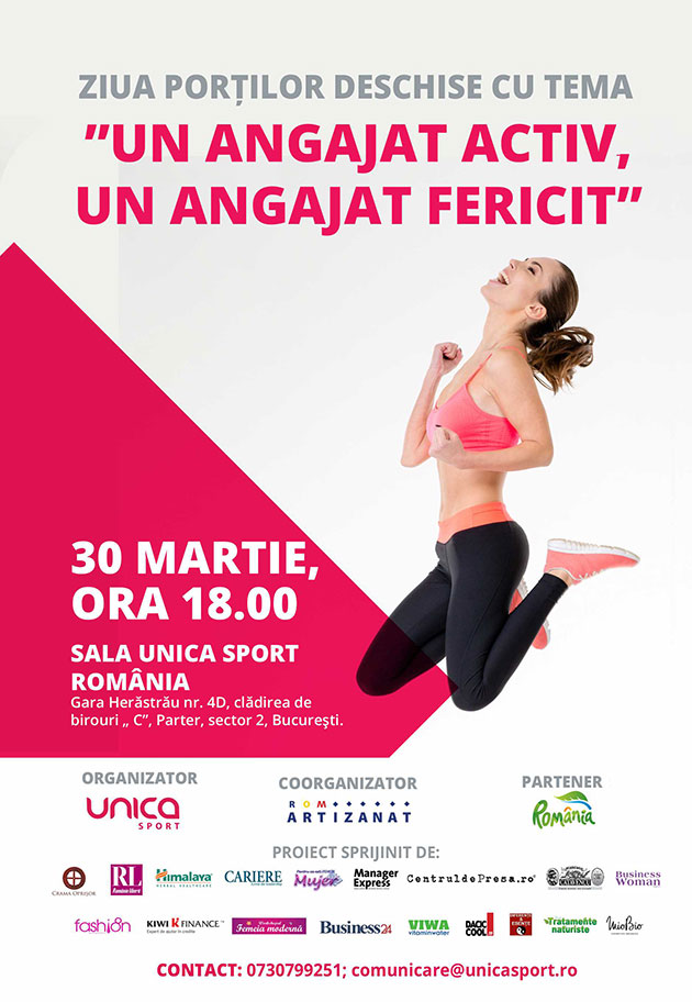 Unica Sport Romania organizeaza Ziua Portilor Deschise cu tema: Un angajat activ, un angajat fericit!