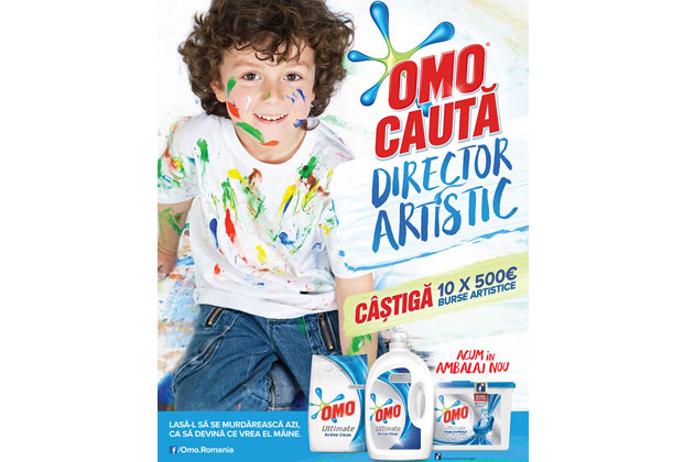 OMO cauta cei mai creativi copii din tara pentru functia de Director Artistic. 10 castigatori vor primi cate o bursa artistica in valoare de 500 de euro