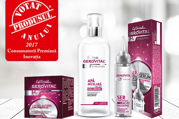 Gerovital obtine distinctia "Produsul Anului 2017" pentru noile produse antirid din gama Gerovital H3 Evolution