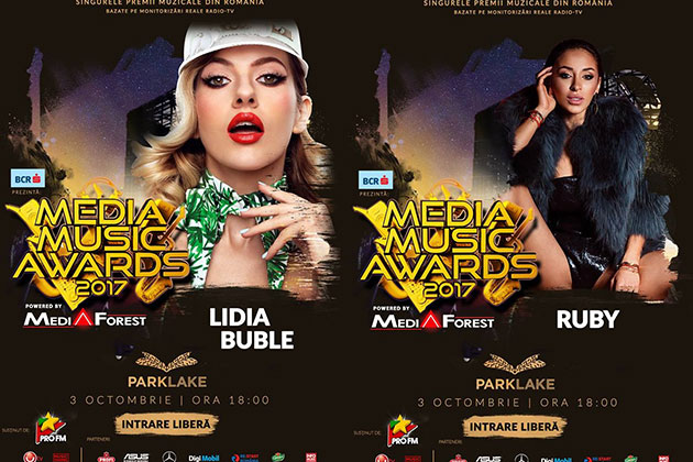 Voltaj, Ruby si Lidia Buble, printre artistii Cat Music care canta la Media Music Awards 2017