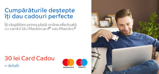 Mastercard si eMAG incurajeaza platile online prin campania "Cumparaturile destepte iti dau cadouri perfecte"