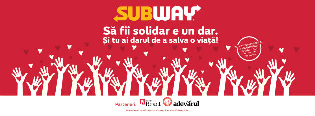 Subway® Romania lanseaza campania umanitara "Sa fii solidar e un dar"
