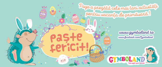 Vacanta de Pasti la Gymboland: ateliere creative cu Iepurasul de Pasti si Pogo