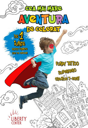 De Ziua Copilului, Liberty Center se transforma intr-un spatiu de colorat pentru cei mici