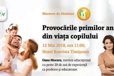 Maratonul de Sanatate Secom® ajunge pe 12 mai la Timisoara si dezbate tema "Provocarile primilor ani din viata copilului"