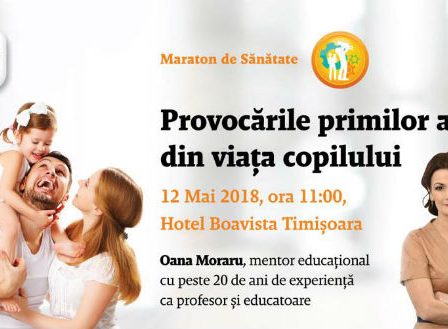 Maratonul de Sanatate Secom® ajunge pe 12 mai la Timisoara si dezbate tema "Provocarile primilor ani din viata copilului"