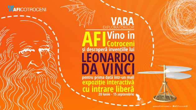 AFI Cotroceni gazduieste in premiera expozitia "Masinariile lui Leonardo da Vinci - Inventiile unui geniu al Renasterii"