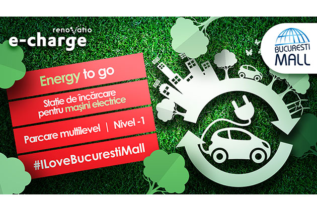 Statie de incarcare gratuita pentru masini electrice la Bucuresti Mall