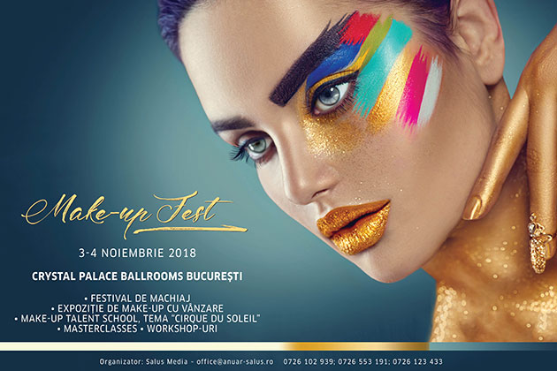 MAKE-UP FEST 2018 - Sambata 3 NOIEMBRIE - Duminica 4 NOIEMBRIE 2018 - CRYSTAL PALACE BALLROOMS BUCURESTI