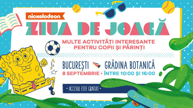 Nickelodeon organizeaza in Romania prima editie a evenimentului Ziua de Joaca, o zi departe de televizor si tehnologie