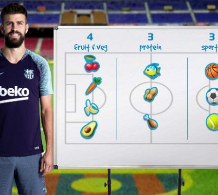 Beko si FC Barcelona continua discutia despre o alimentatie sanatoasa prin intermediul limbajului emoji