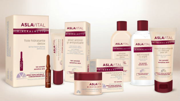 Brand New semneaza designul de ambalaj pentru noua gama ASLAVITAL MINERALACTIV