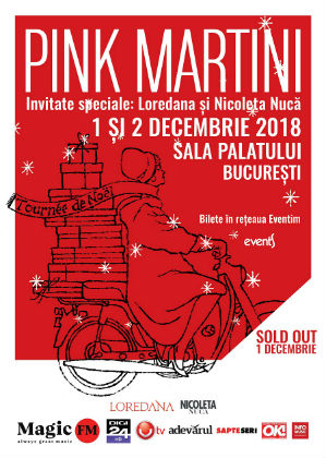 Concertul Pink Martini de pe 1 decembrie este sold out. Bilete pentru reprezentatia din 2 decembrie mai sunt disponibile in reteaua Eventim
