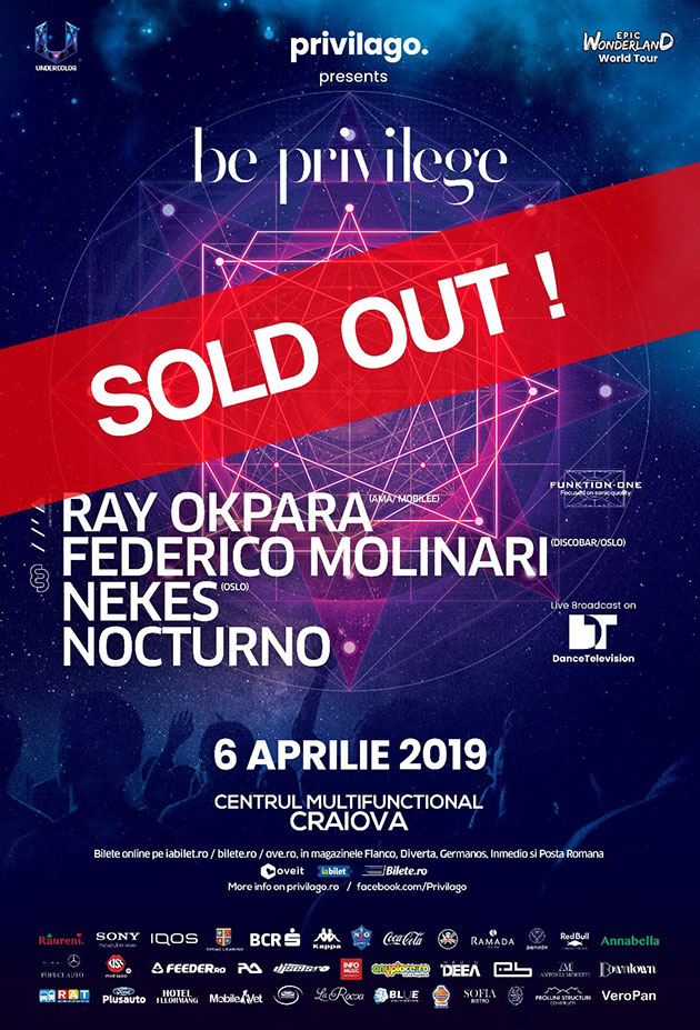 3.500 bilete epuizate cu 16 zile in avans: be Privilege by Privilago - primul eveniment de anvergura din Craiova, cu muzica electronica, este sold out