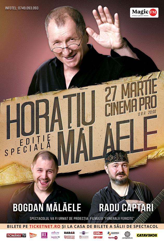 La cererea publicului, Horatiu Malaele, Bogdan Malaele si Radu Captari revin pe 27 martie, la Cinema PRO in spectacolul plin de umor -Editie Speciala
