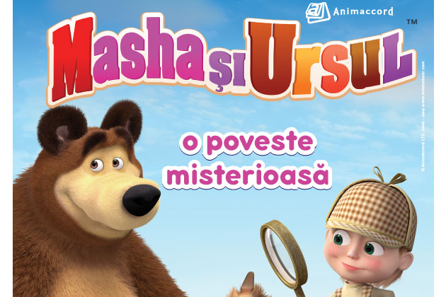 Indragitele personaje Masha si Ursul se intorc in Romania cu un nou spectacol in luna mai