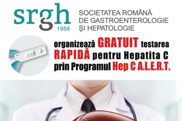 Societatea Romana de Gastroenterologie si Hepatologie organizeaza gratuit testarea rapida pentru Hepatita C prin Programul Hep C A.L.E.R.T.