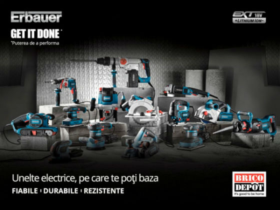 Brico Depôt lanseaza gama de unelte electrice Erbauer EXT