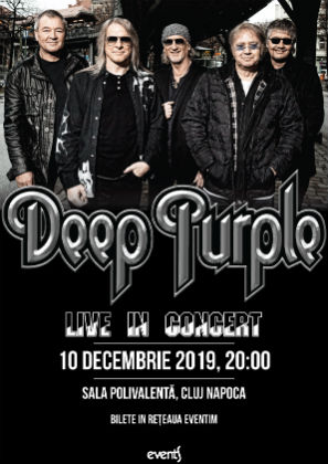 Legendara trupa Deep Purple se intoarce in Romania pe 10 decembrie, in premiera la Cluj