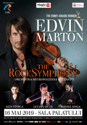 Edvin Marton va fi acompaniat de Orchestra Metropolitana Bucuresti in concertul The RockSymphony de la Sala Palatului