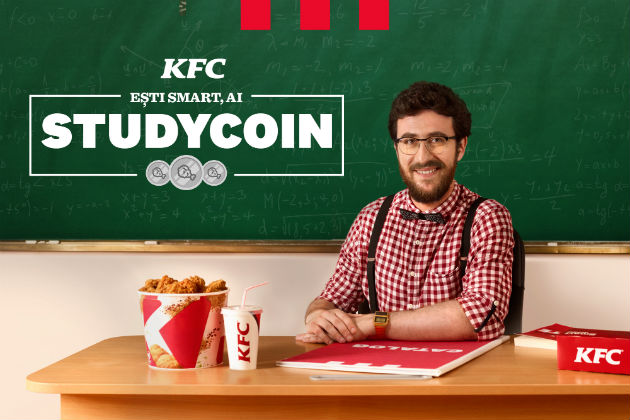 KFC Romania da startul celei de a doua editii Studycoin, programul care ofera elevilor oportunitatea de a-si transforma cunostintele in discount-uri la KFC
