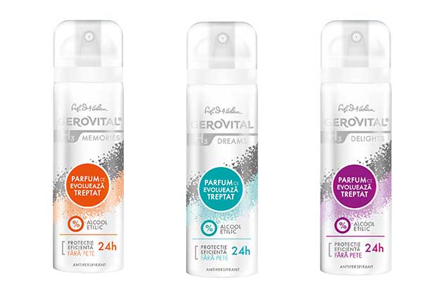 Farmec lanseaza 3 sortimente noi de antiperspirante Gerovital H3 cu parfum ce evolueaza treptat