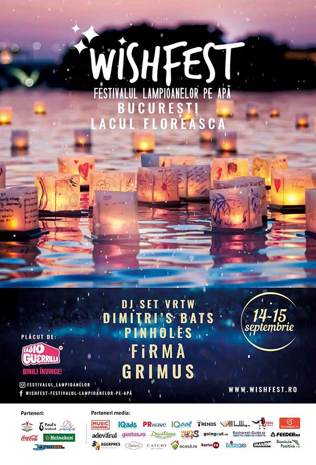 WishFest, primul festival dedicat lampioanelor pe apa, intre 14 - 15 septembrie, in Bucuresti
