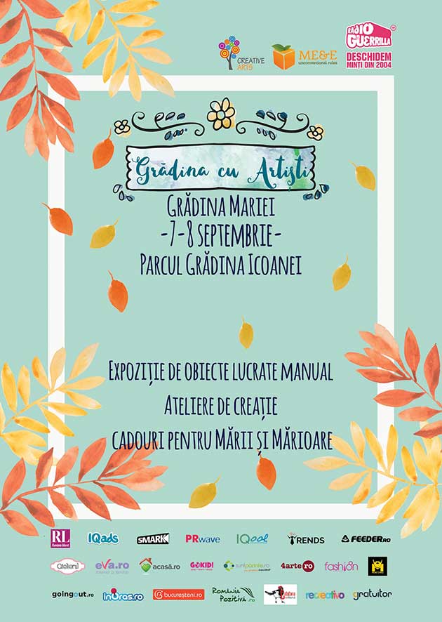 Gradina cu Artisti revine cu Gradina Mariei pe 7 - 8 septembrie 2019