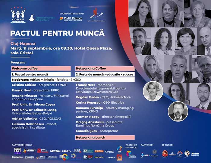 Pactul pentru Munca - 11 septembrie 2019 la Cluj-Napoca