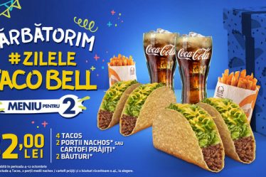 Zilele Taco Bell: brand-ul aniverseaza doi ani de la lansarea in Romania si isi invita fanii sa sarbatoreasca impreuna Taco Day