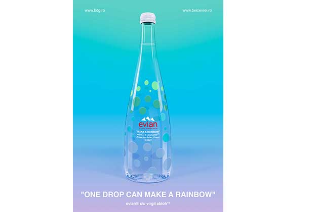 "One Drop can make a Rainbow" - O colectie vibranta, in editie limitata, lansata de evian® in colaborare cu Virgil Abloh