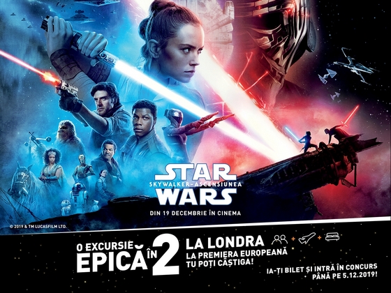 Forta fie cu tine: castiga o excursie la premiera europeana "Star Wars: The Rise of Skywalker" de la Londra
