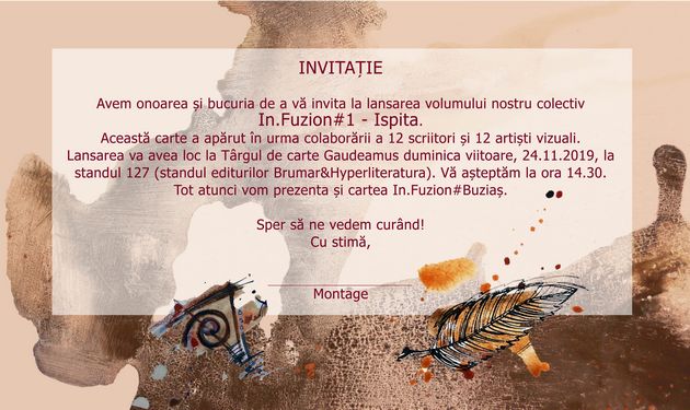 Lansarea volumului InFuzion#Ispita la Targul de carte Gaudeamus