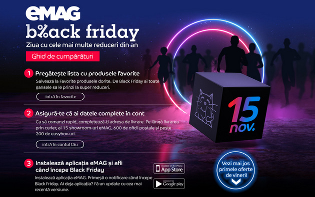 Numaratoarea inversa de Black Friday a inceput: eMAG dezvaluie 10 produse aflate in oferta