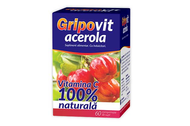 Ai incredere in noul Gripovit ACEROLA - Vitamina C 100% naturala!