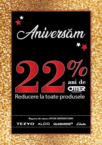 Sarbatoreste 22 de ani de Otter Distribution cu discounturi de 22% la toate produsele