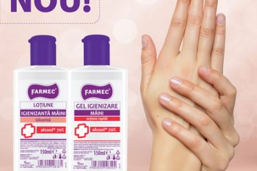 Farmec incepe productia a doua noi produse igienizante pentru maini