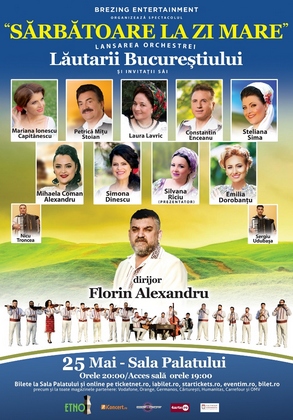 Spectacolul Orchestrei Lautarii Bucurestiului - "Sarbatoare la zi mare", reprogramat pe 25 mai 2020