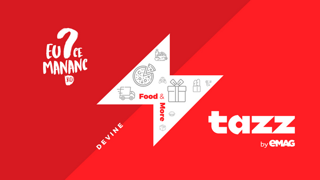 Platforma EuCeMananc devine Tazz by eMAG si extinde livrarea intr-o ora cu produse alimentare si pentru casa