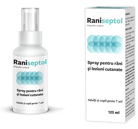 Raniseptol spray - primul ajutor in dezinfectarea si vindecarea microleziunilor pielii!