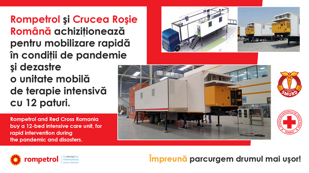 Rompetrol continua sa sprijine lupta impotriva pandemiei, prin Crucea Rosie Romana