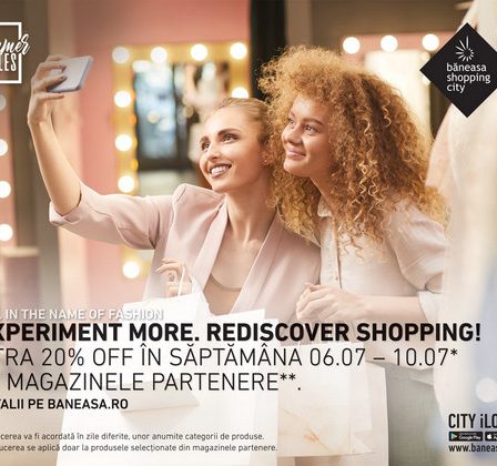 Profita de XTRA 20% reduceri in Baneasa Shopping City. Este timpul sa redescoperi placerea shopping-ului!