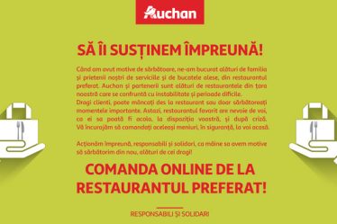 Auchan ofera restaurantelor inchise suport in promovarea livrarilor la domiciliu