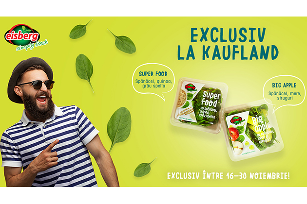 Big Apple si Superfood - noile sortimente de salate de la Eisberg